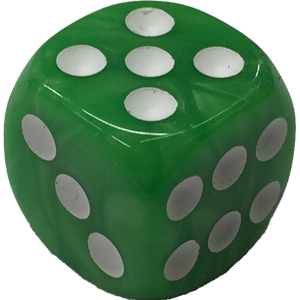 D6, 16mm, Rounded, Green Pearl Thumbnail