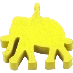 Elephant with Rider, Yellow Thumbnail