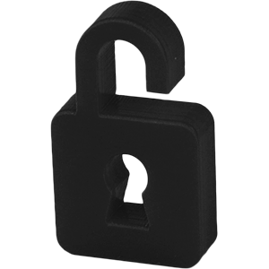 Padlock, Unlocked, Black Thumbnail