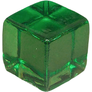 Ice Cube, 10mm, Transparent, Green Thumbnail