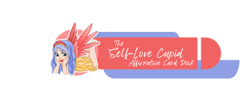 Self-Love Cupid and Fairy Themed Card Deck & Red Bag Set logo