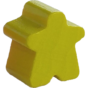 Meeple, Mini, Wood, Yellow Thumbnail