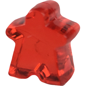 Meeple, Mini, Acrylic, Transparent, Red Thumbnail