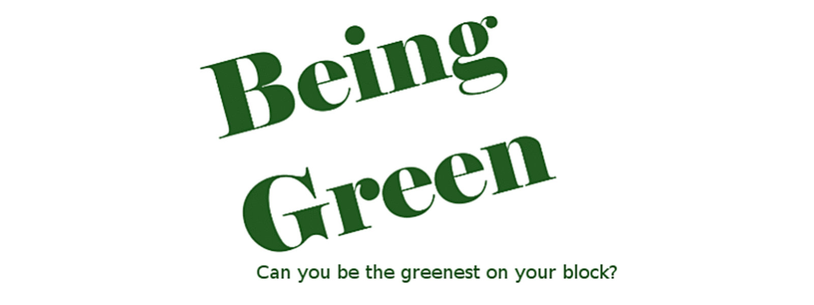 Being Green