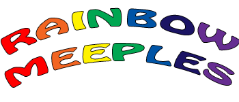 Rainbow Meeples: Set of 8 logo