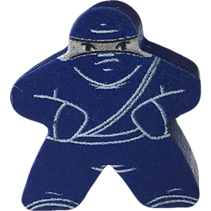 Ninja, Blue - Character Meeple Thumbnail