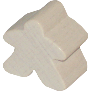 Meeple, Wood, White Thumbnail