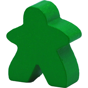 Meeple, Large, Wood, Green Thumbnail