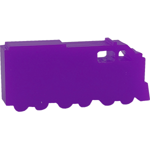 Acrylic Train, Modern Engine, Purple Thumbnail