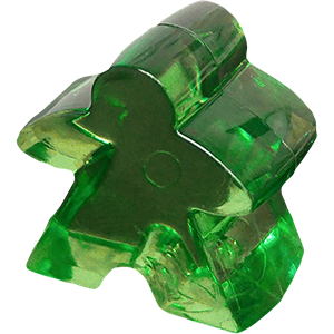 Meeple, Acrylic, Transparent, Green Thumbnail