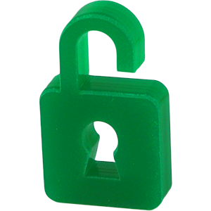 Padlock, Unlocked, Green Thumbnail