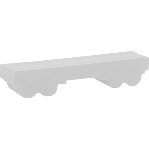 Acrylic Train, Flat Bed, White Thumbnail