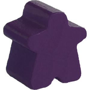 Meeple, Mini, Wood, Purple Thumbnail