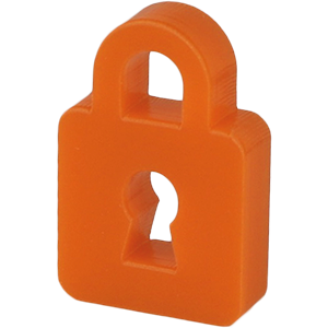 Padlock, Locked, Orange Thumbnail