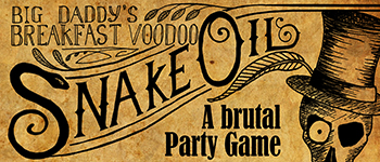 Snake Oil - a brutal party game logo