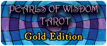 Gold Edition Poker Size Pearls of Wisdom Tarot logo