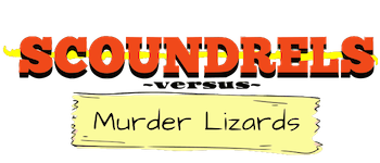 Scoundrels versus Murder Lizards logo