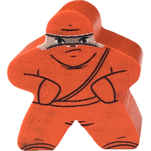 Ninja, Orange - Character Meeple Thumbnail