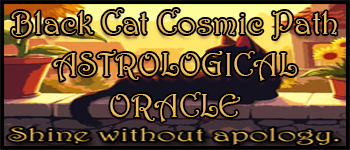 Black Cat Cosmic Path Astrological Oracle - Poker Size logo