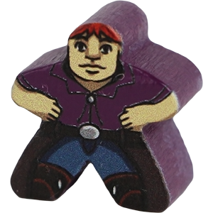 Cowboy, Purple - Character Meeple Thumbnail