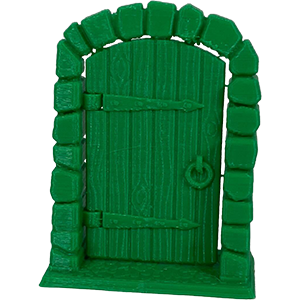 Hinged Stone Door, Green Thumbnail