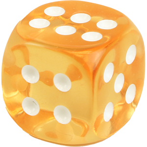 D6, 12mm, Transparent Orange Thumbnail