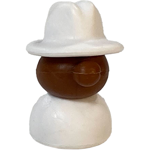 Fedora Person, White, Dark Thumbnail