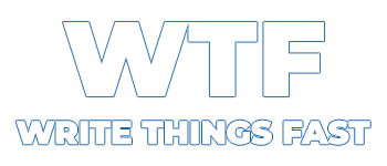 WTF - Write Things Fast logo