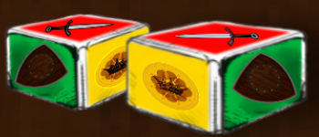 DICE AND DAGGERS Custom Dice logo