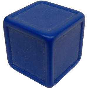 D6, Indented, Blank, Blue Thumbnail