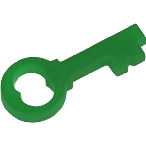 Padlock Key, Green Thumbnail