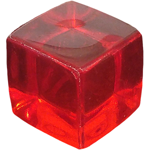 Ice Cube, 12mm, Transparent, Red Thumbnail