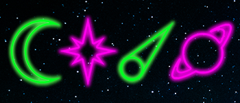 Neon Galaxy Playing Cards logo