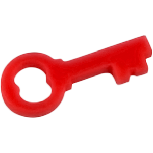 Padlock Key, Red Thumbnail