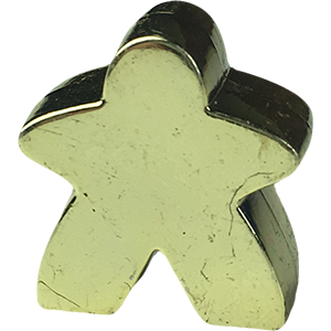 Meeple, Large, Acrylic, Opaque, Gold Thumbnail