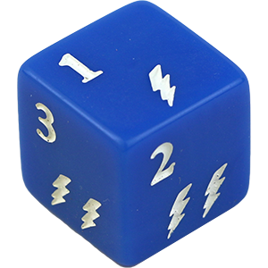 D6, 16mm, Lightning Bolt, Blue Thumbnail