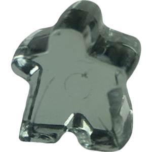 Meeple, Mini, Acrylic, Transparent, Black Thumbnail