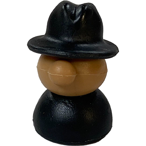 Fedora Person, Black, Medium Thumbnail