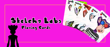 Sketchy Labs Playing Cards (54) & Box logo