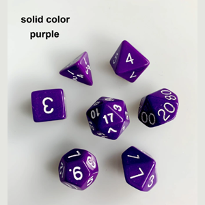 Purple 7 Piece Dice Set Thumbnail