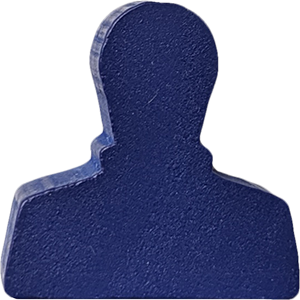 Bust, Wood, Blue Thumbnail