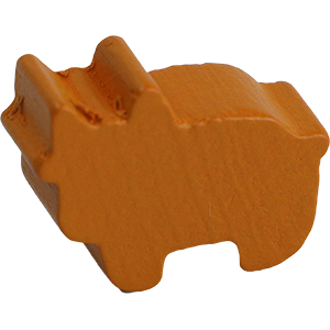 Bull, Wood, Orange Thumbnail