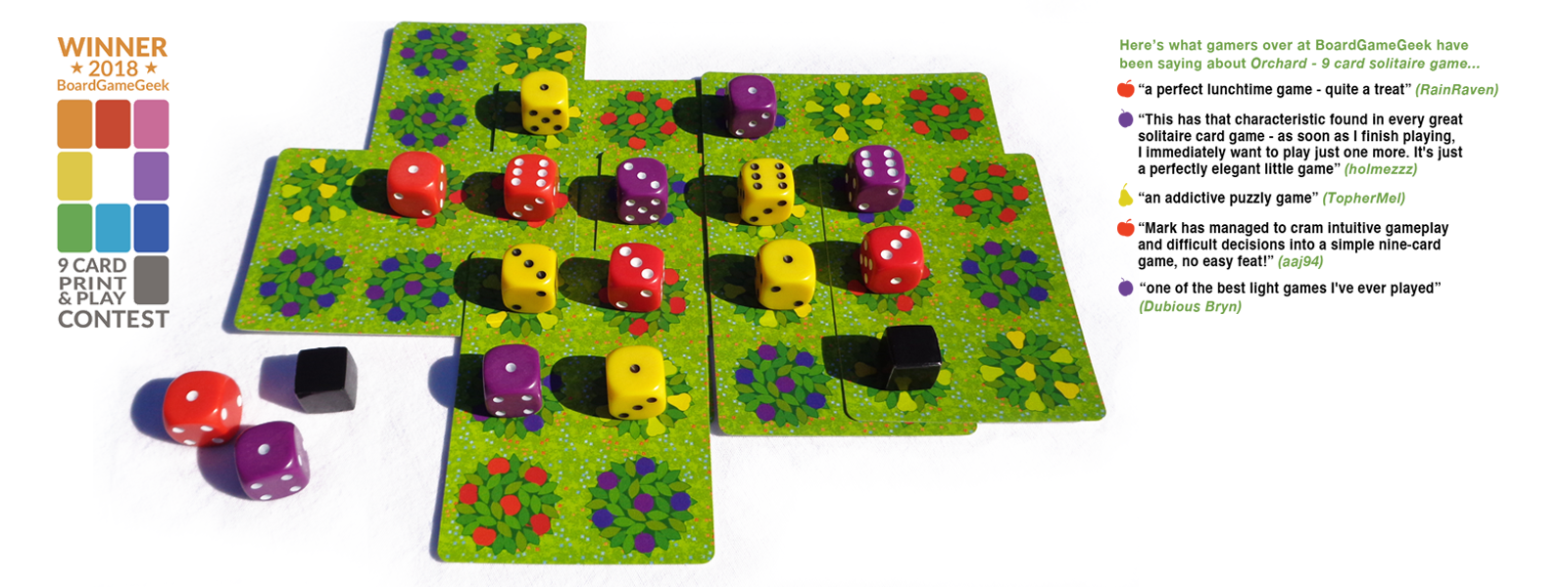 Grove: A 9 card solitaire game, Board Game