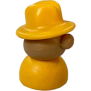 Fedora Person, Yellow, Medium Thumbnail
