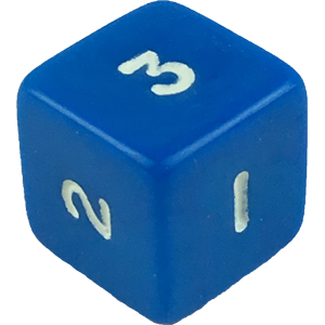 D6, 15mm, Numeral, Blue Thumbnail