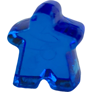 Meeple, Mini, Acrylic, Transparent, Blue Thumbnail