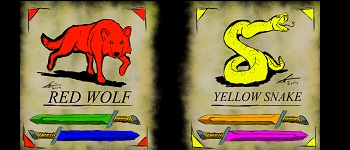 Red Wolf, Yellow Snake logo