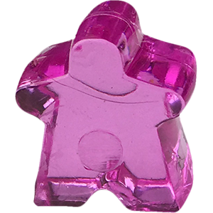 Meeple, Mini, Acrylic, Transparent, Purple Thumbnail
