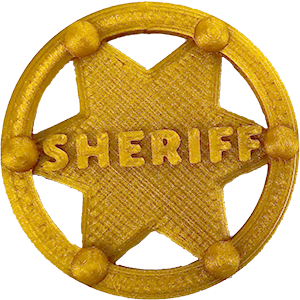 Sheriff Badge, Gold Thumbnail