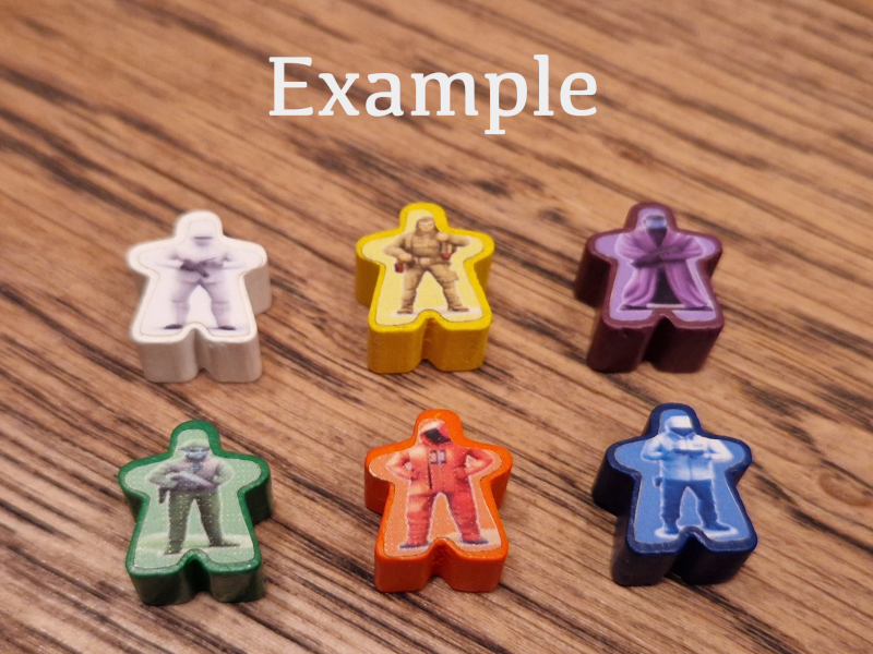 Mini Meeple Sticker Cutting Pattern